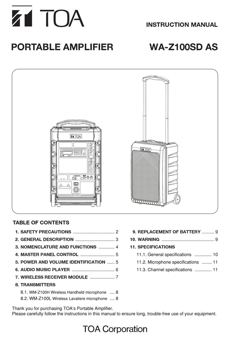 Toa WA-Z100SD AS User manual