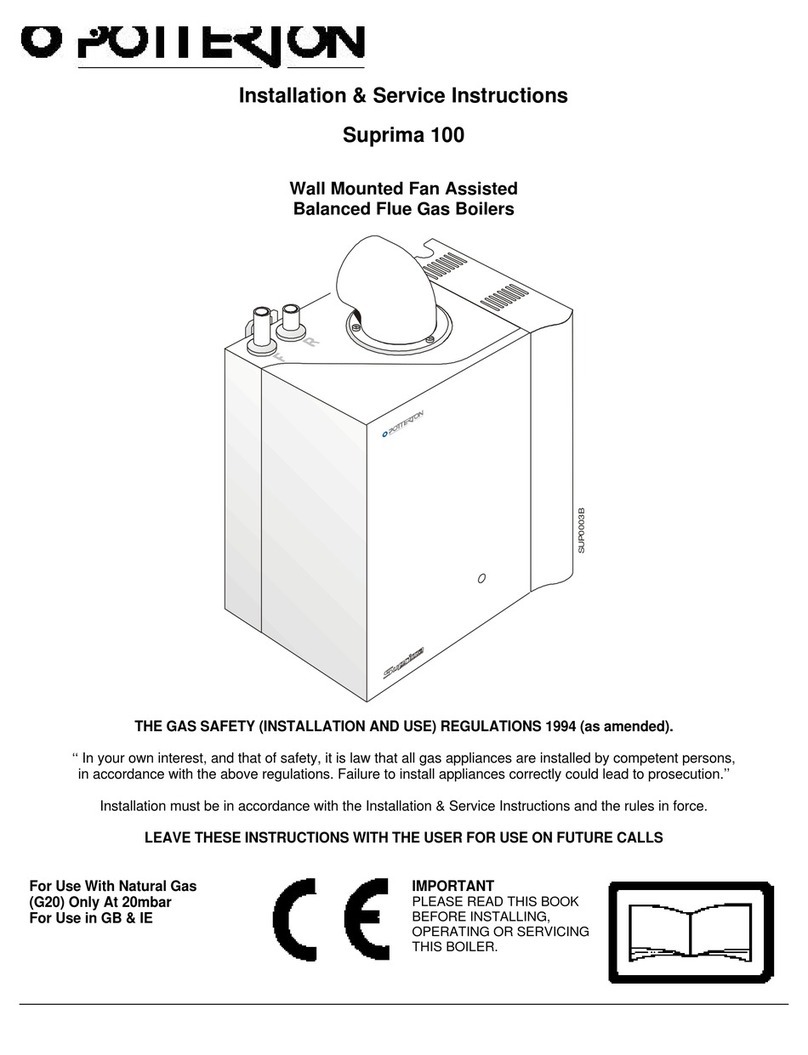 Potterton Suprima 100 Installation & service instructions
