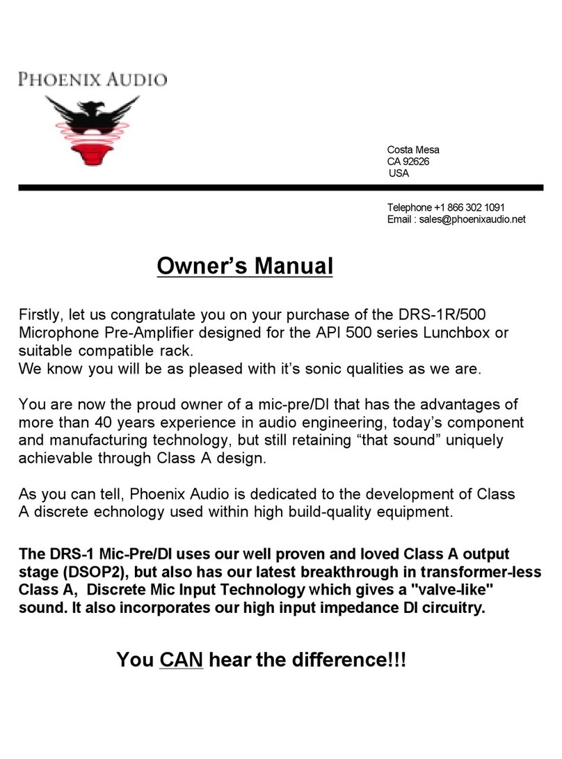 Phoenix Audio DRS-1R/500 owner's manual