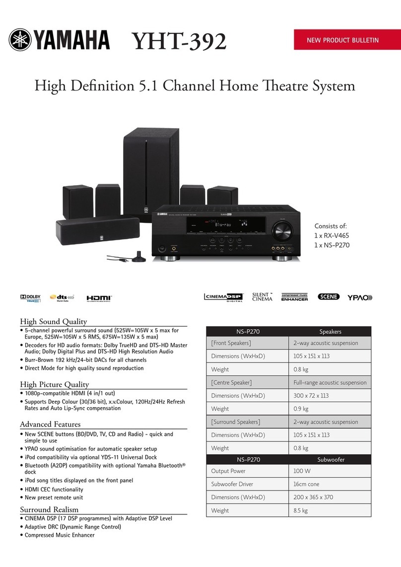 Yamaha YHT-392 User manual