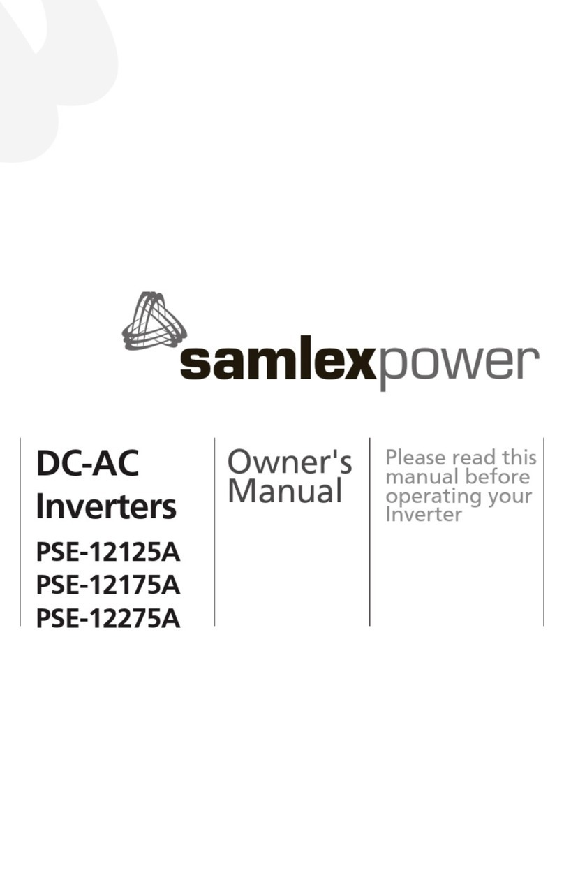 Samlexpower PSE-12125A owner's manual