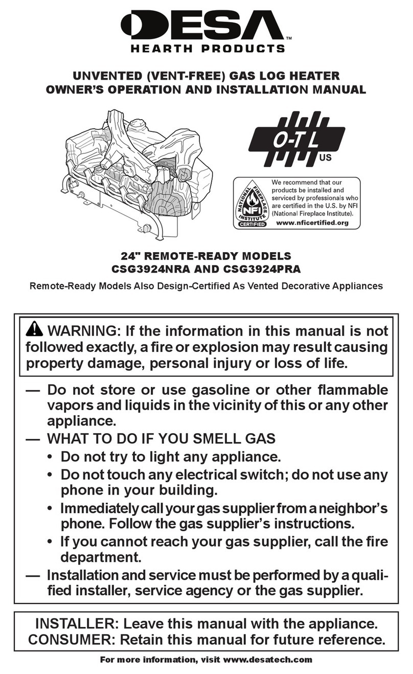 Desa CSG3924NRA Quick start guide Desa CSG3924NRA Quick start guide
