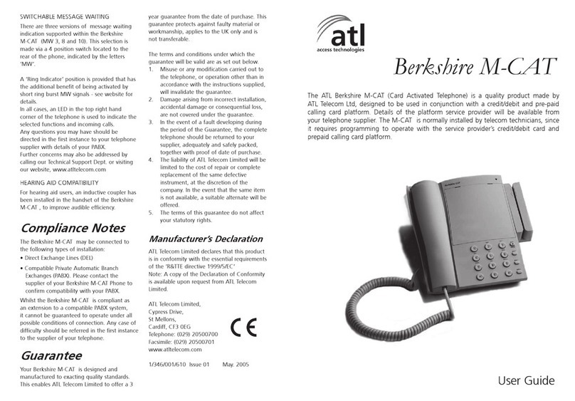 ATL Berkshire M-CAT User manual