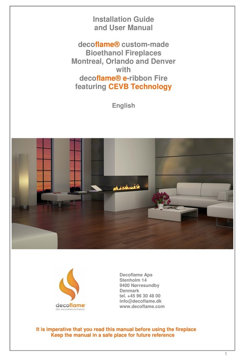 decoflame Montreal Installation guide and user's manual
