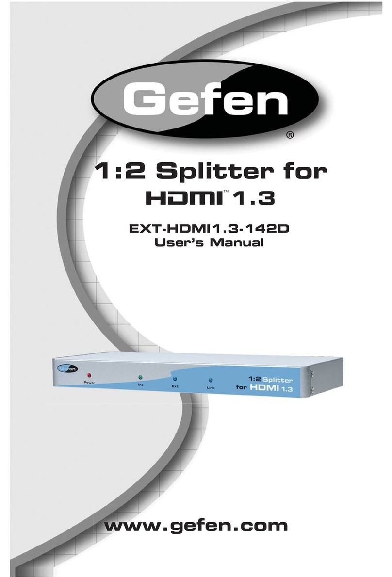 Gefen EXT-HDMI1.3-142D User manual Gefen EXT-HDMI1.3-142D User manual