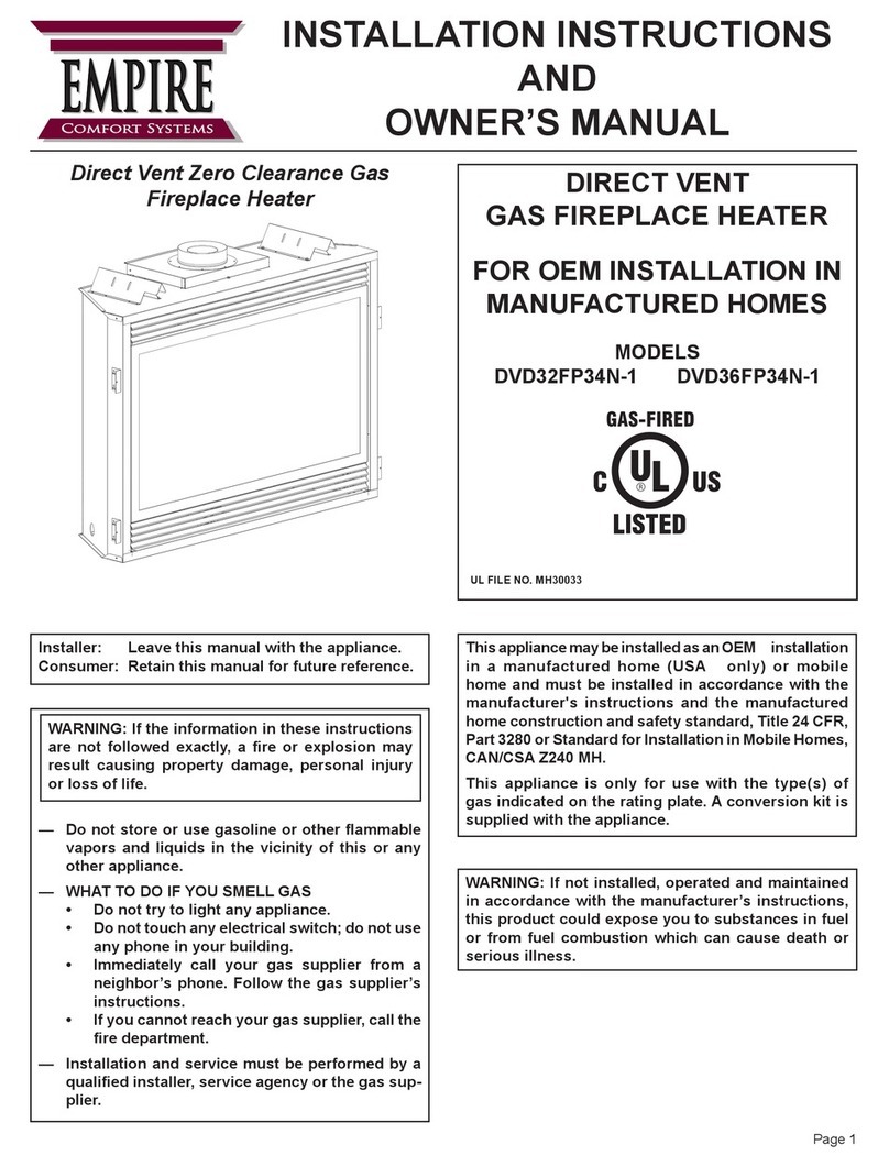Empire Comfort Systems DVD32FP34N-1 Installation instructions and owner's manual