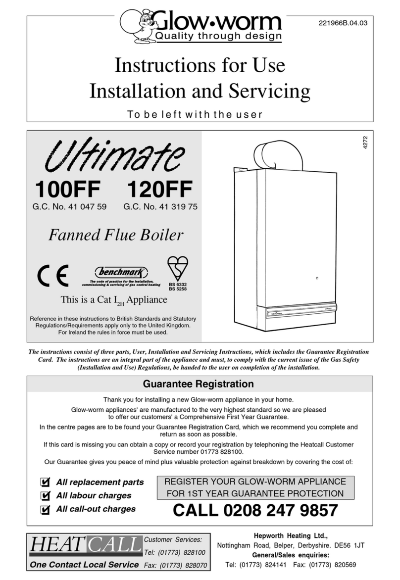 Glowworm Ultimate 100FF Operating manual