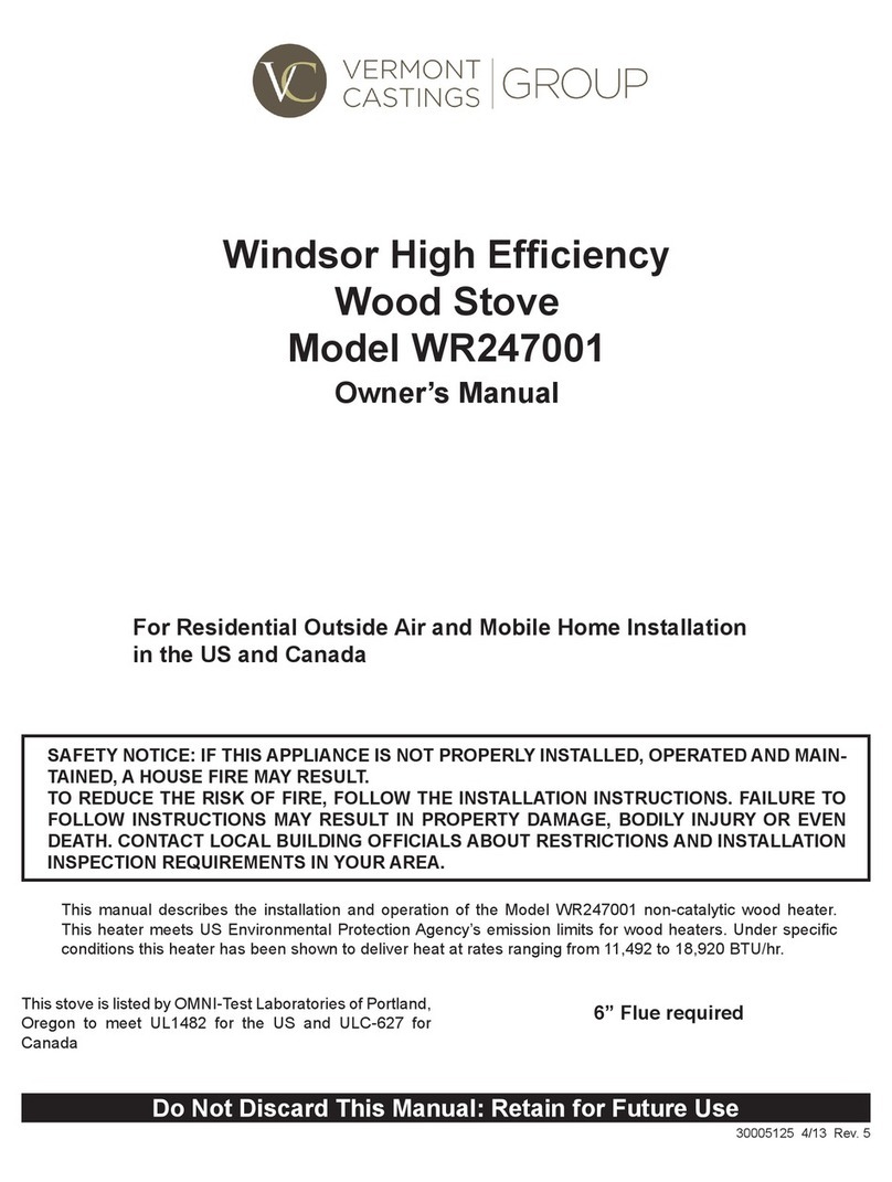 Vermont Castings Windsor WR247001 User manual Vermont Castings Windsor WR247001 User manual