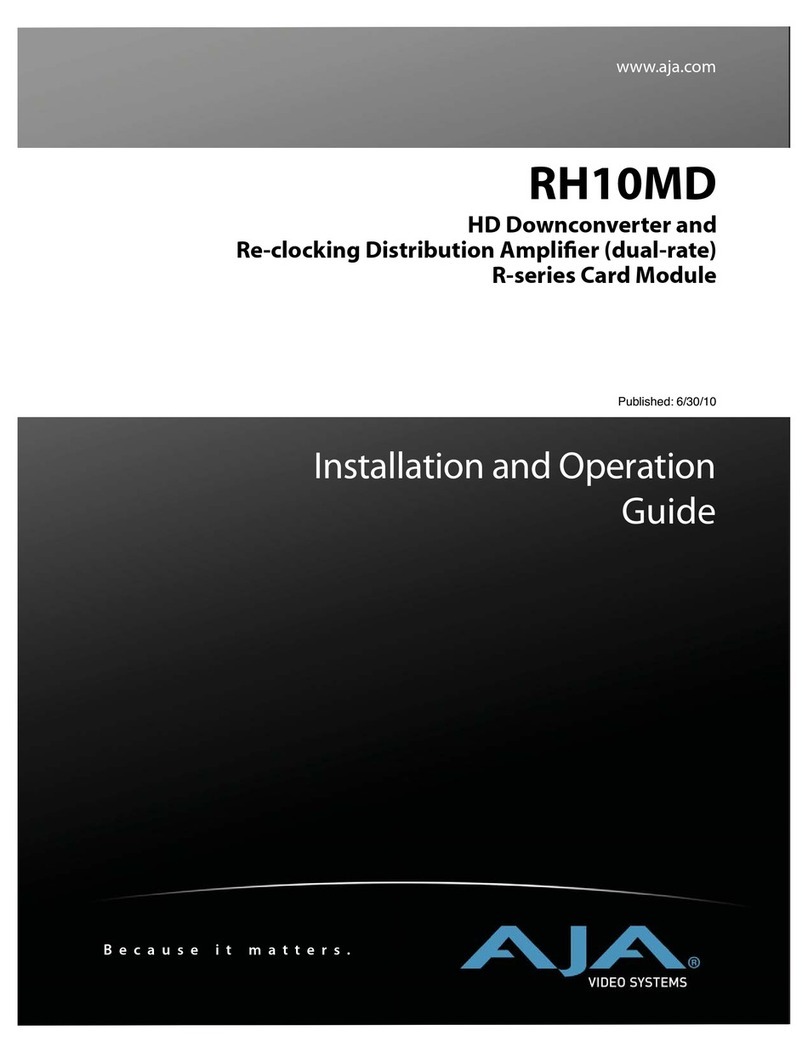 AJA RH10MD Operating instructions
