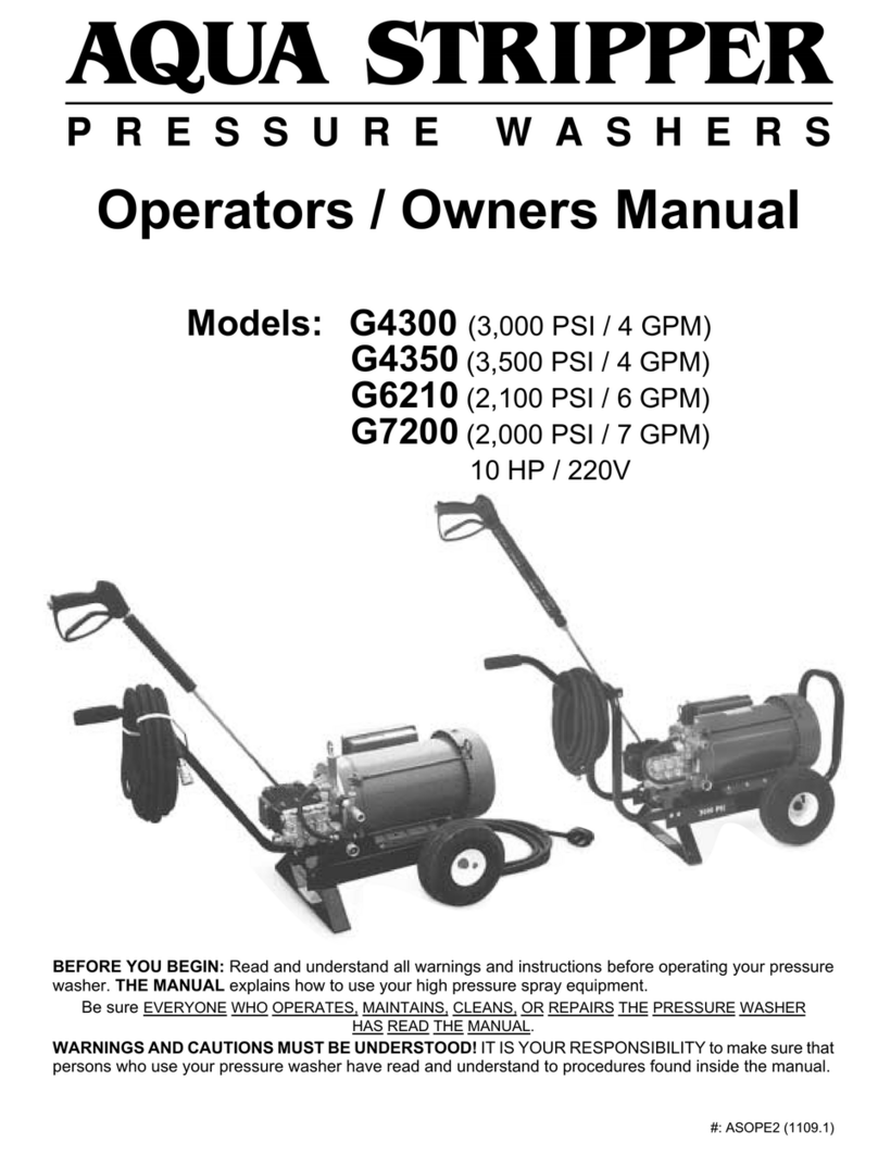 Aqua Stripper G4300 Operator owner's manual