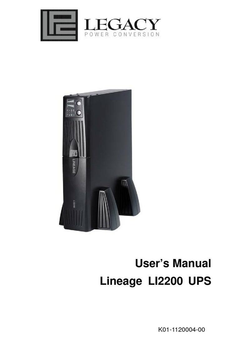 Legacy Lineage LI2200 User manual