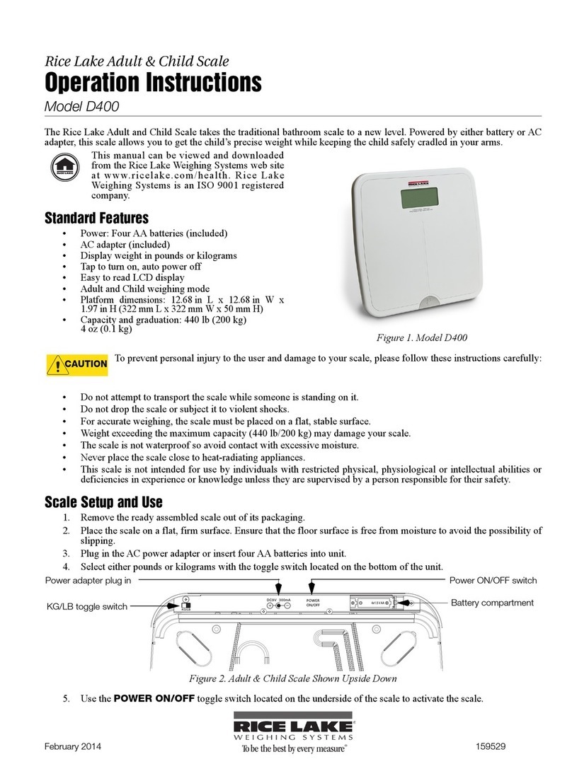 Rice Lake D400 User manual