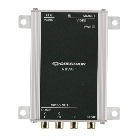Crestron Adagio ABVR-1 Operation guide