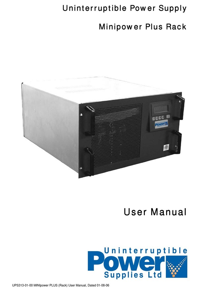 Uninterruptible Power Supplies Minipower Plus Rack user manual