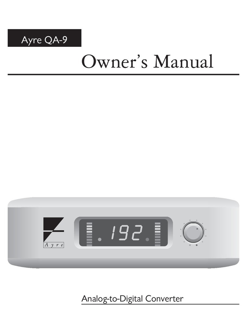 Ayre QA-9 owner's manual