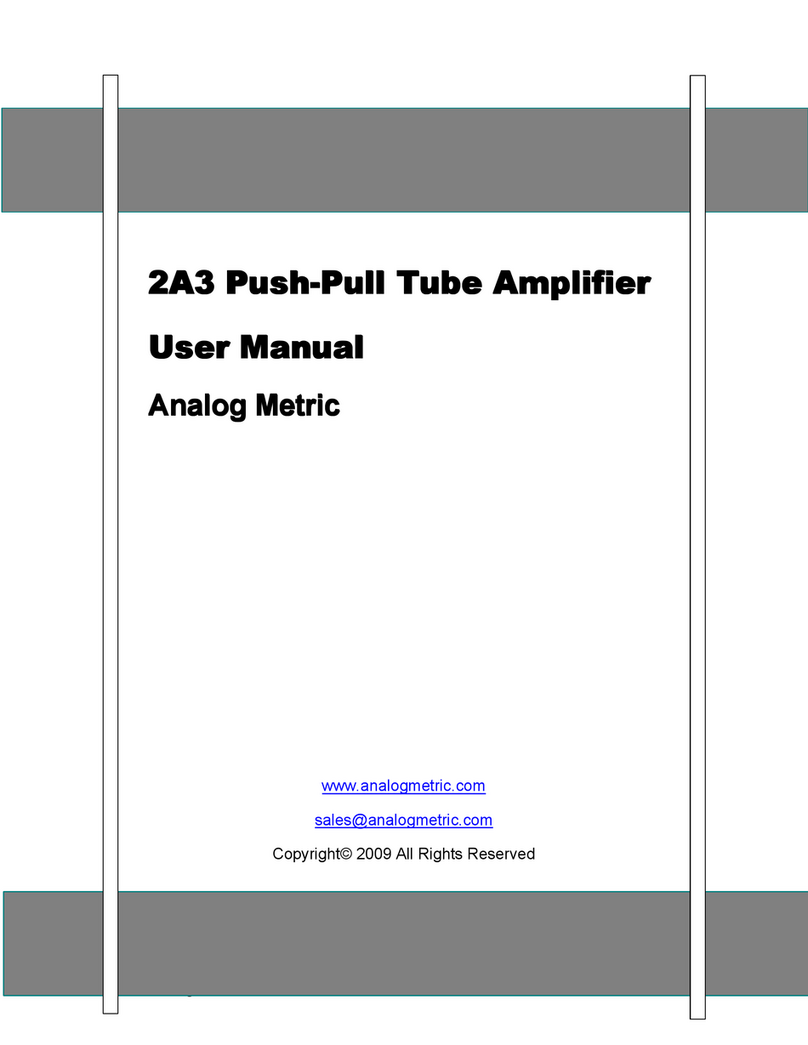 Analog Metric 2A3 User manual
