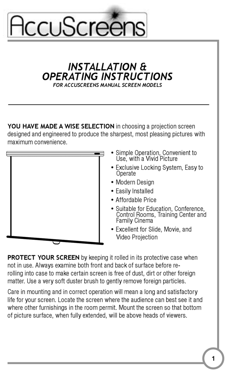 AccuScreens Projection Screen Installation & operating instructions AccuScreens Projection Screen Installation & operating instructions