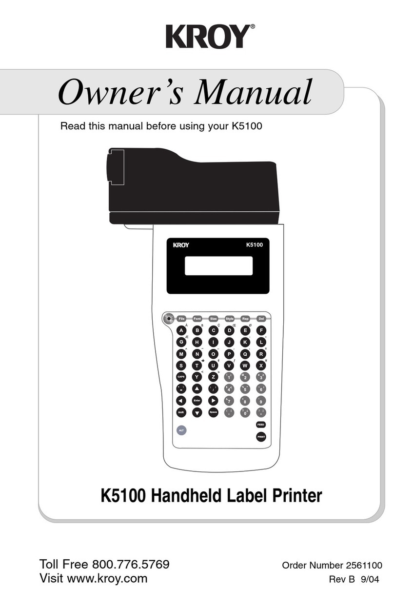 Kroy K5100 User manual