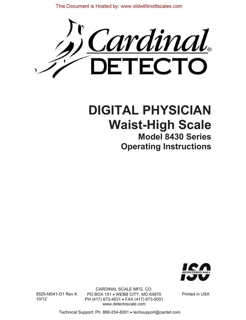Cardinal Detecto 8430 Series User manual Cardinal Detecto 8430 Series User manual