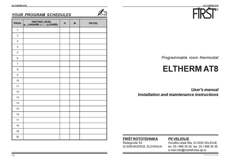 First ELTHERM AT8 user manual