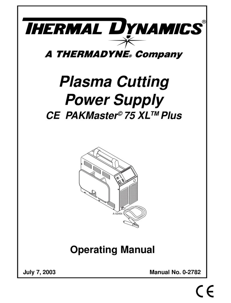Thermal Dynamics CE PAKMaster 75 XL Plus User manual