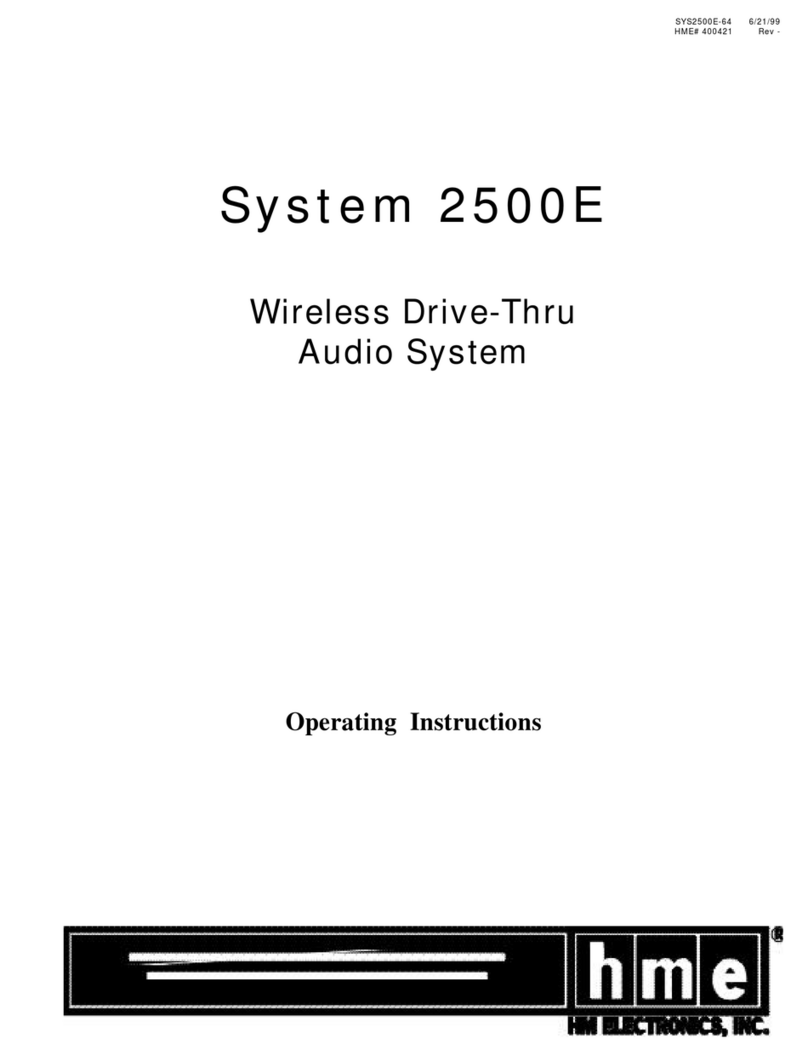 HME System 2500E User manual