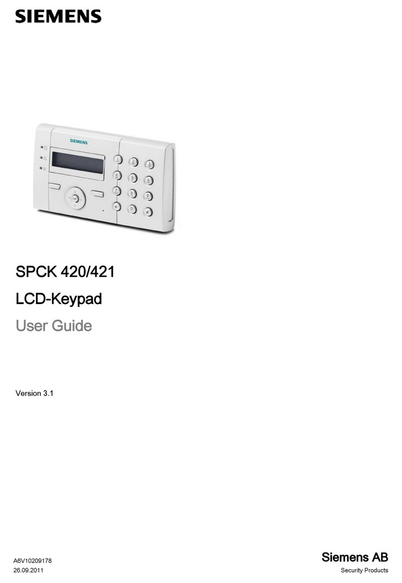 Siemens SPCK 420 User manual