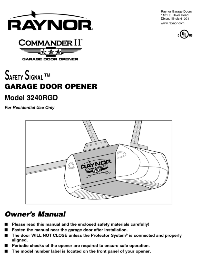 Raynor Commander II Safety Signal 3240RGD owner's manual