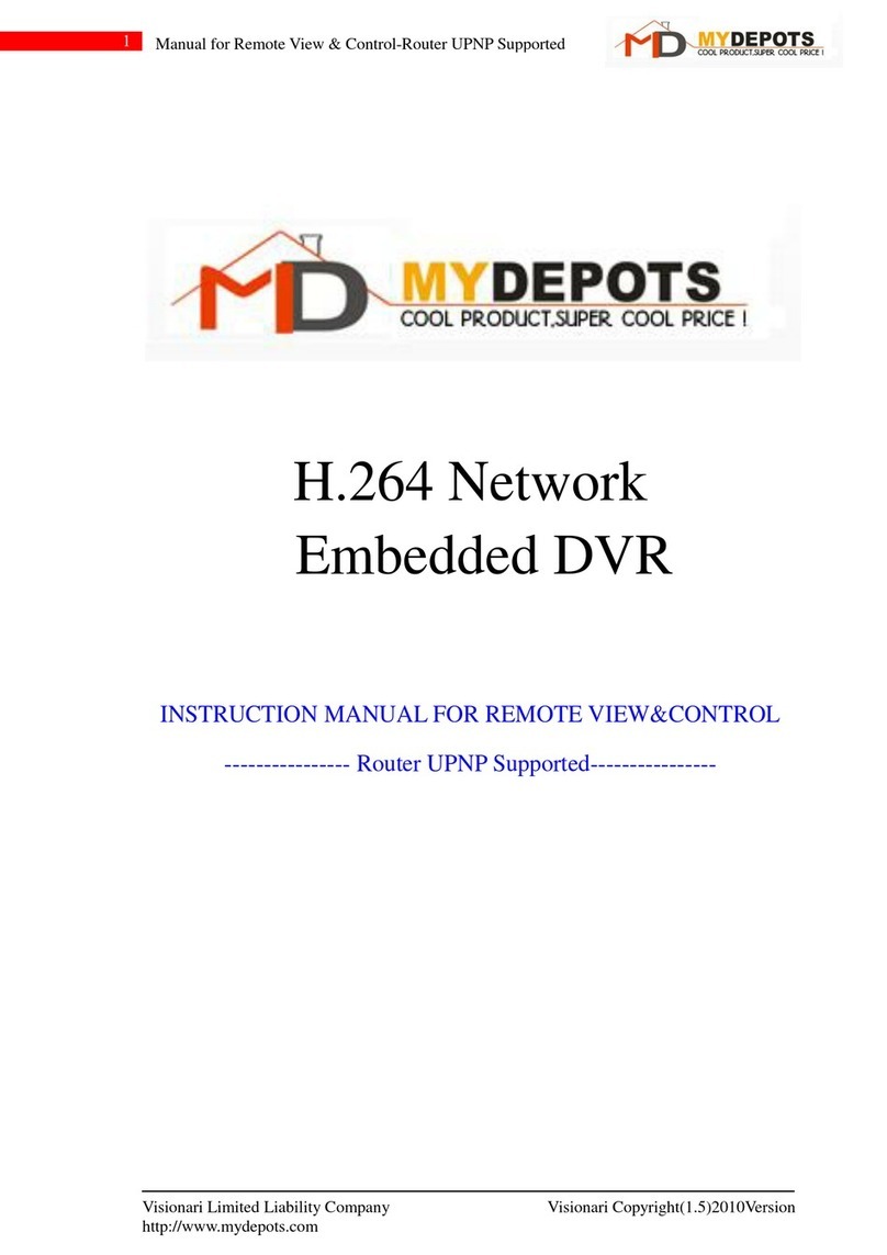 MyDepots H.264 Network Embedded DVR instruction manual