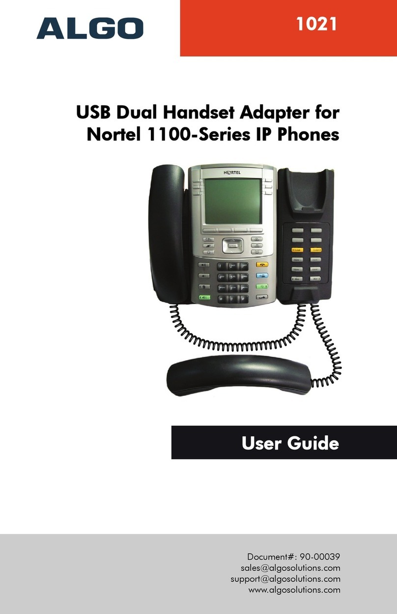 Algo 1021 User manual