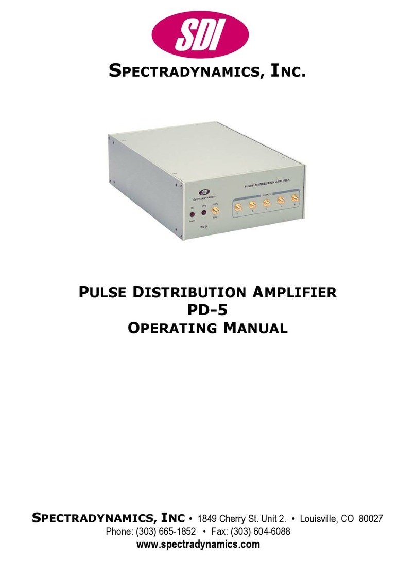 SpectraDynamics PD-5 User manual SpectraDynamics PD-5 User manual