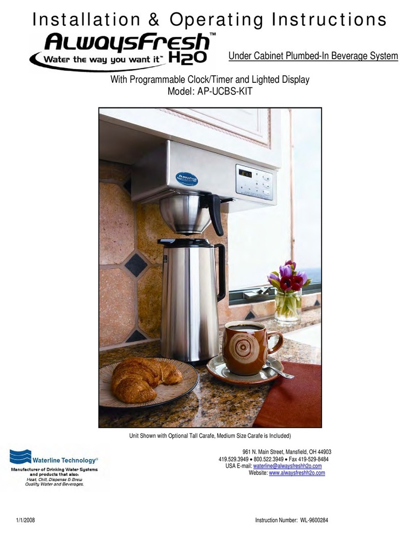 Waterline Technology AlwaysFresh H2O AP-UCBS-KIT Installation & operating instructions Waterline Technology AlwaysFresh H2O AP-UCBS-KIT Installation & operating instructions