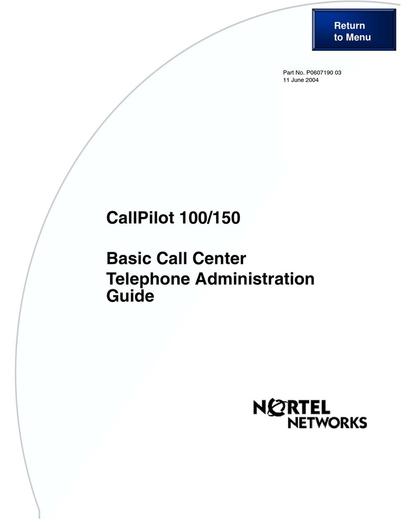 Nortel CallPilot 100 Administration guide