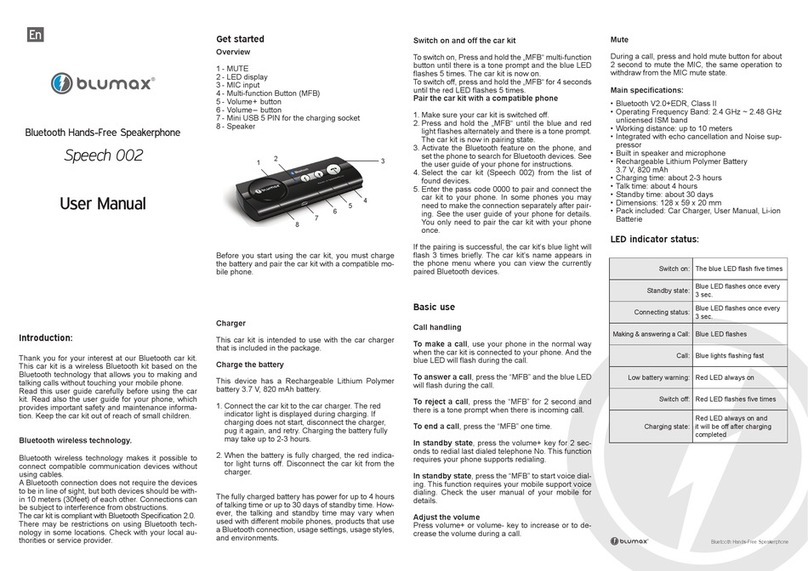Blumax Speech 002 user manual