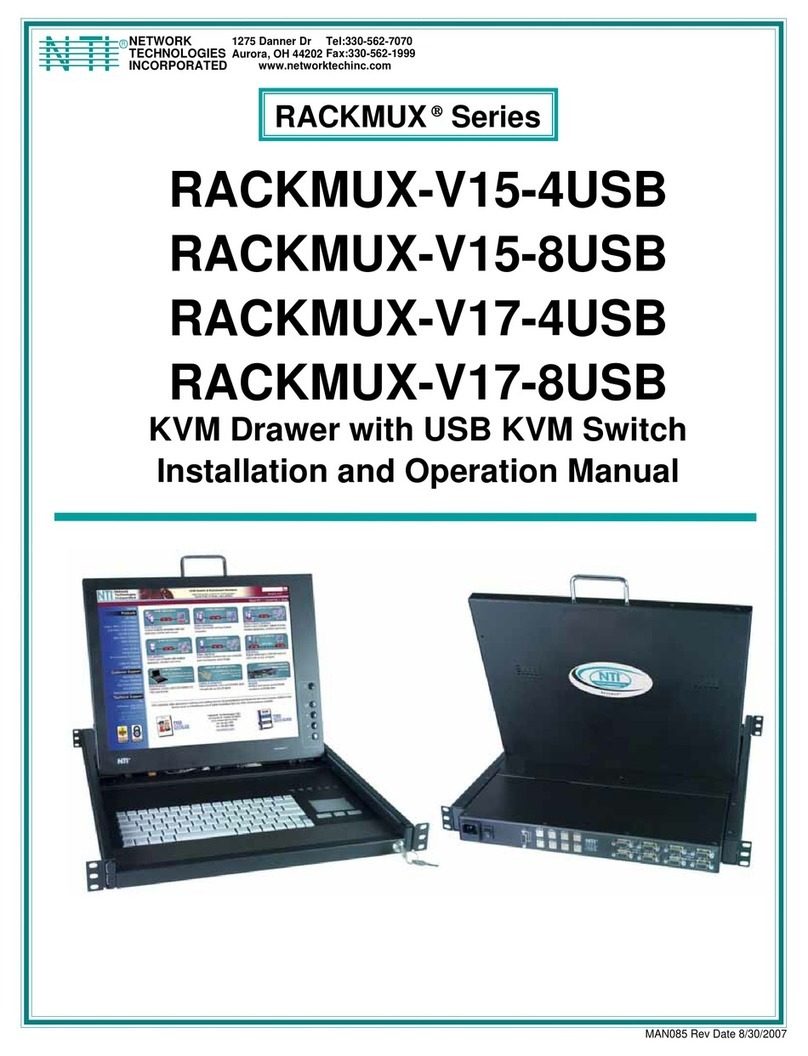Network Technologies RACKMUX-V15-4USB User manual Network Technologies RACKMUX-V15-4USB User manual