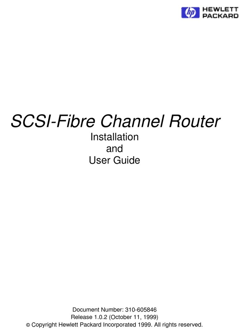 HP SCSI-Fibre Channel Router Installation and user guide