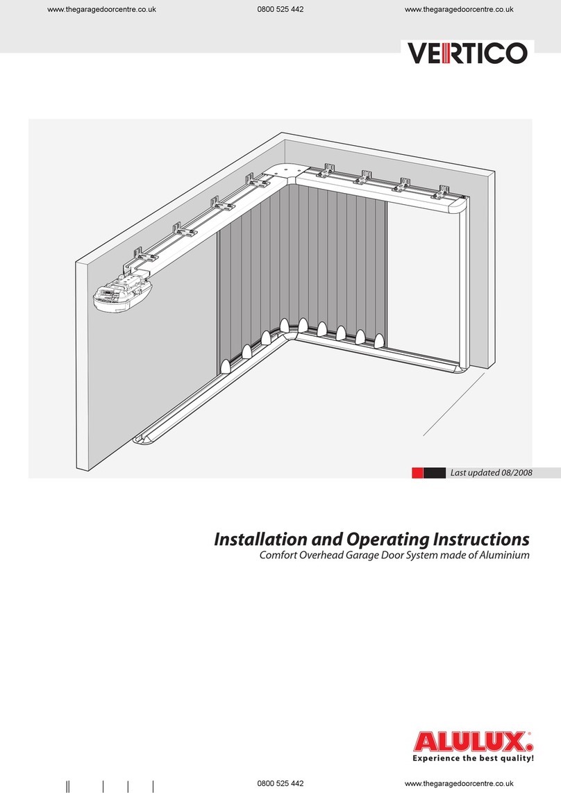 Garage Door Centre Vertico Installation and operating instructions Garage Door Centre Vertico Installation and operating instructions