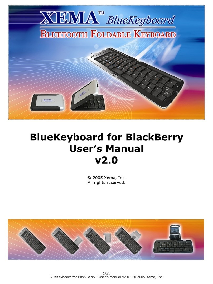 Xema BlueKeyboard user manual