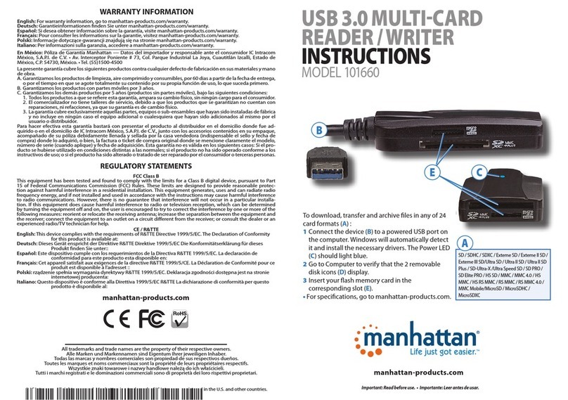 Manhattan 101660 instructions