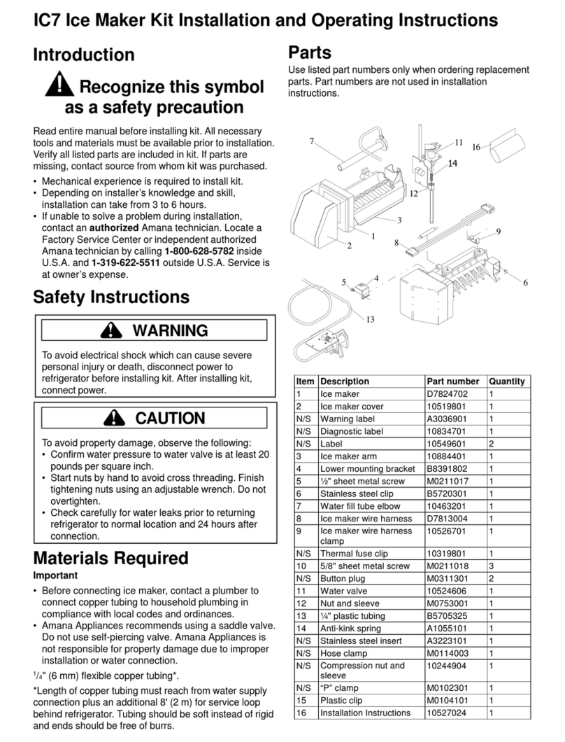 Amana IC7 User manual