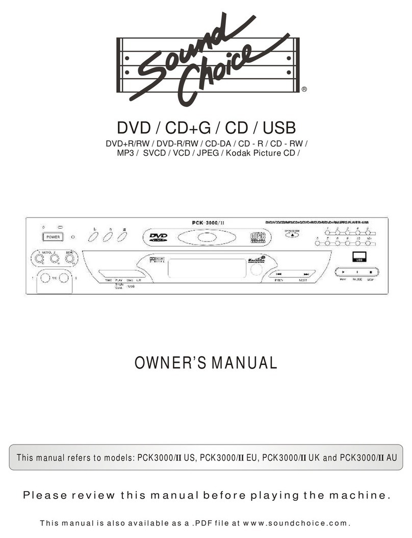 Sound Choice PCK3000/II US owner's manual