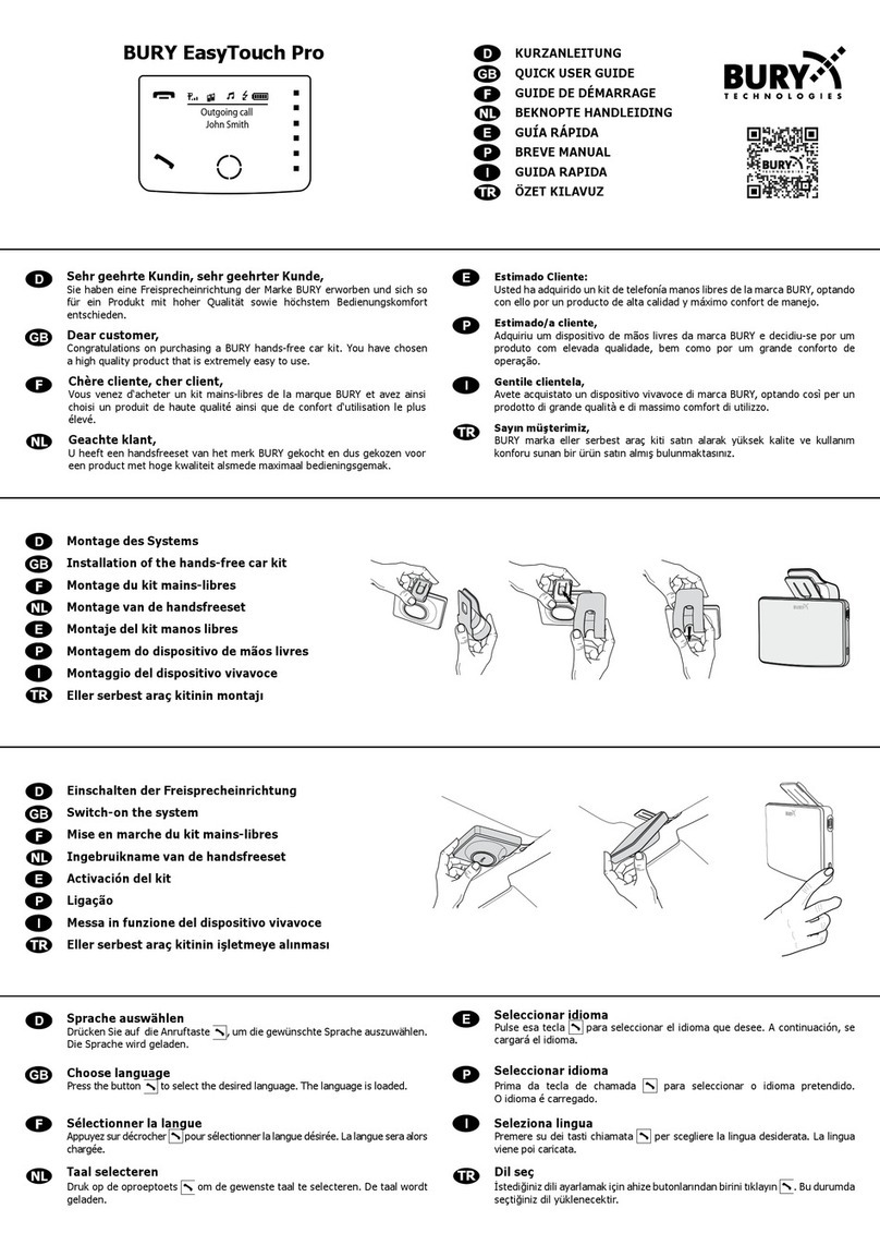BURY EasyTouch Pro Quick user guide