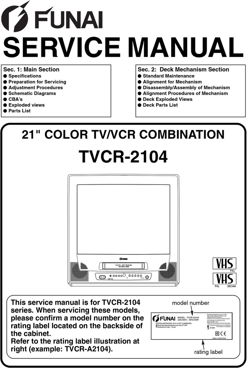 FUNAI TVCR-2104 Service manual