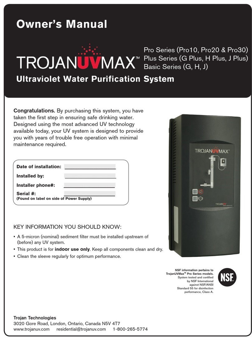 Trojan Technologies TrojanUVMax Pro10 owner's manual Trojan Technologies TrojanUVMax Pro10 owner's manual