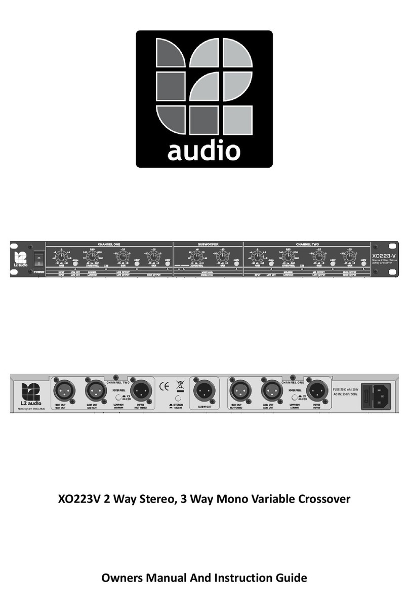 L2 Audio XO223V Owners manual and instruction guide