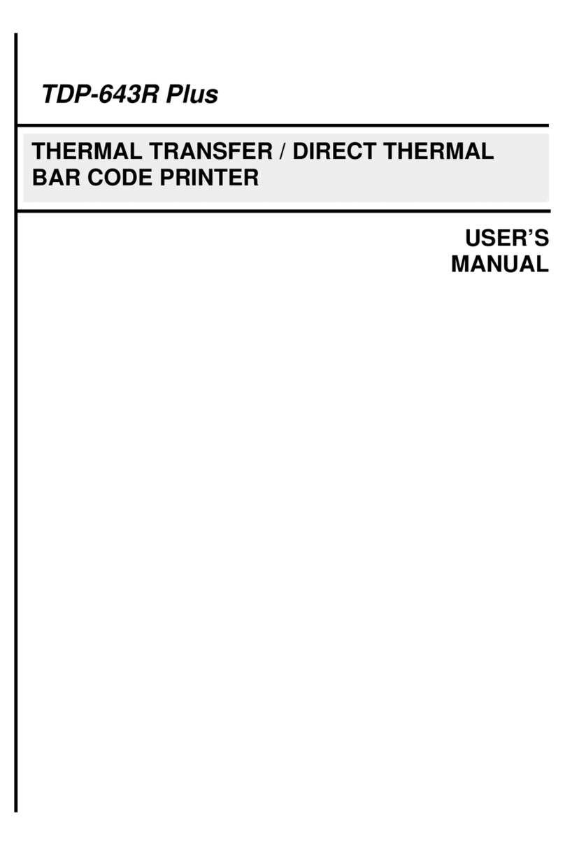 TSC TDP-643R Plus series User manual