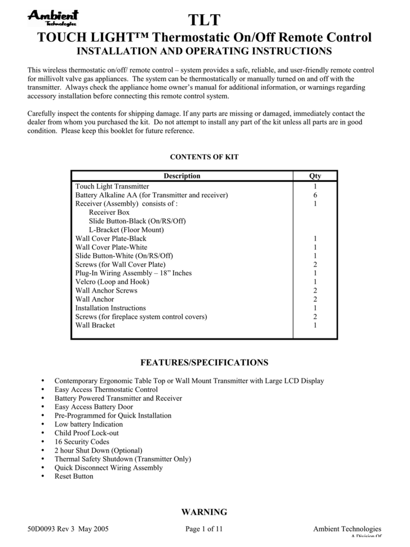 Ambient TOUCH LIGHT Operating instructions