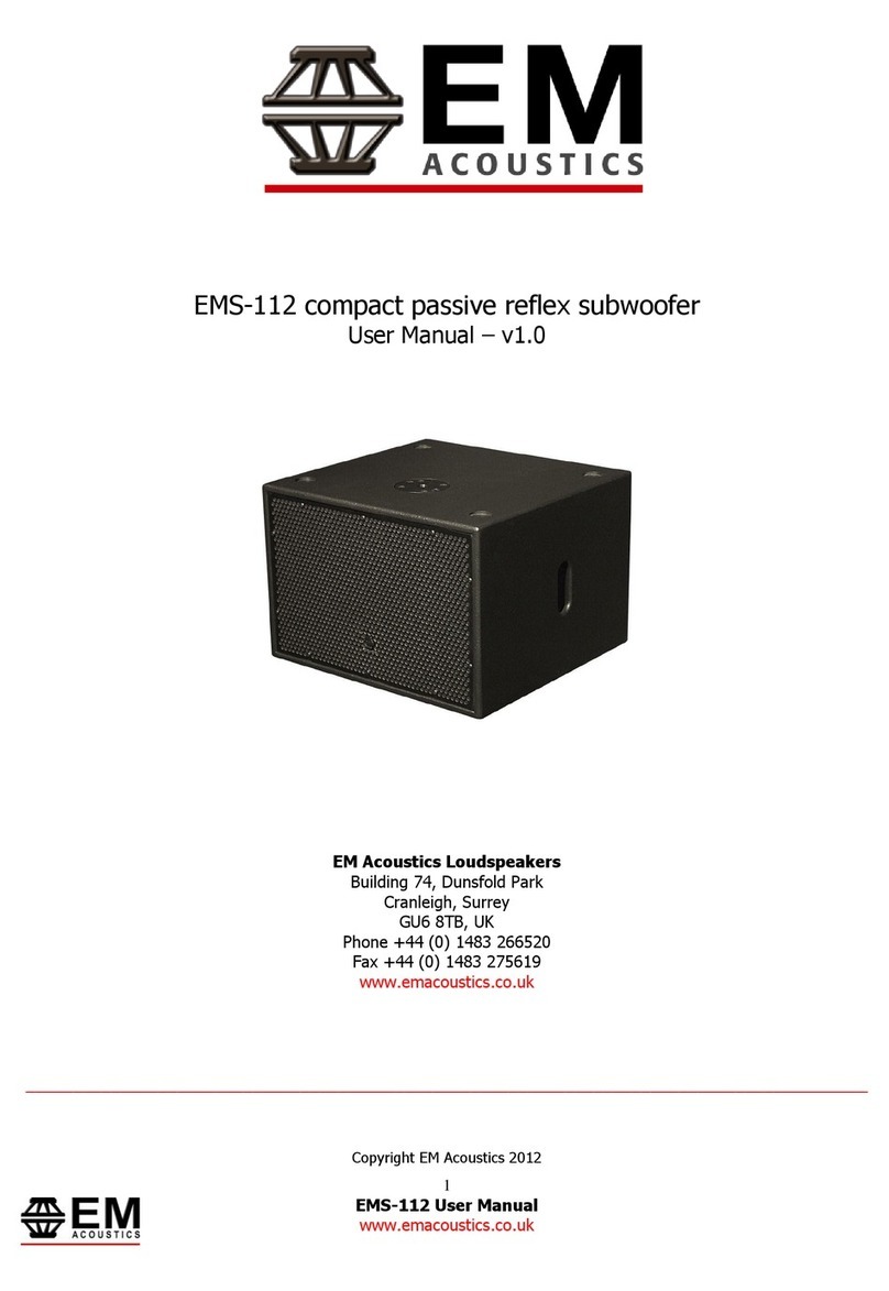 EM Acoustics EMS-112 User manual EM Acoustics EMS-112 User manual