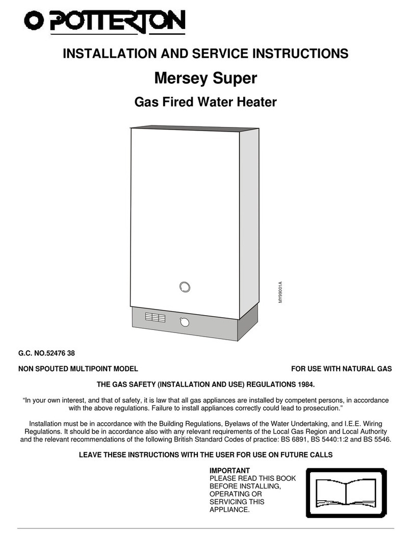Potterton Mersey Super Installation and service instructions
