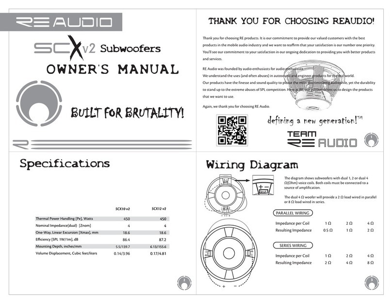RE Audio SCX10v2 owner's manual